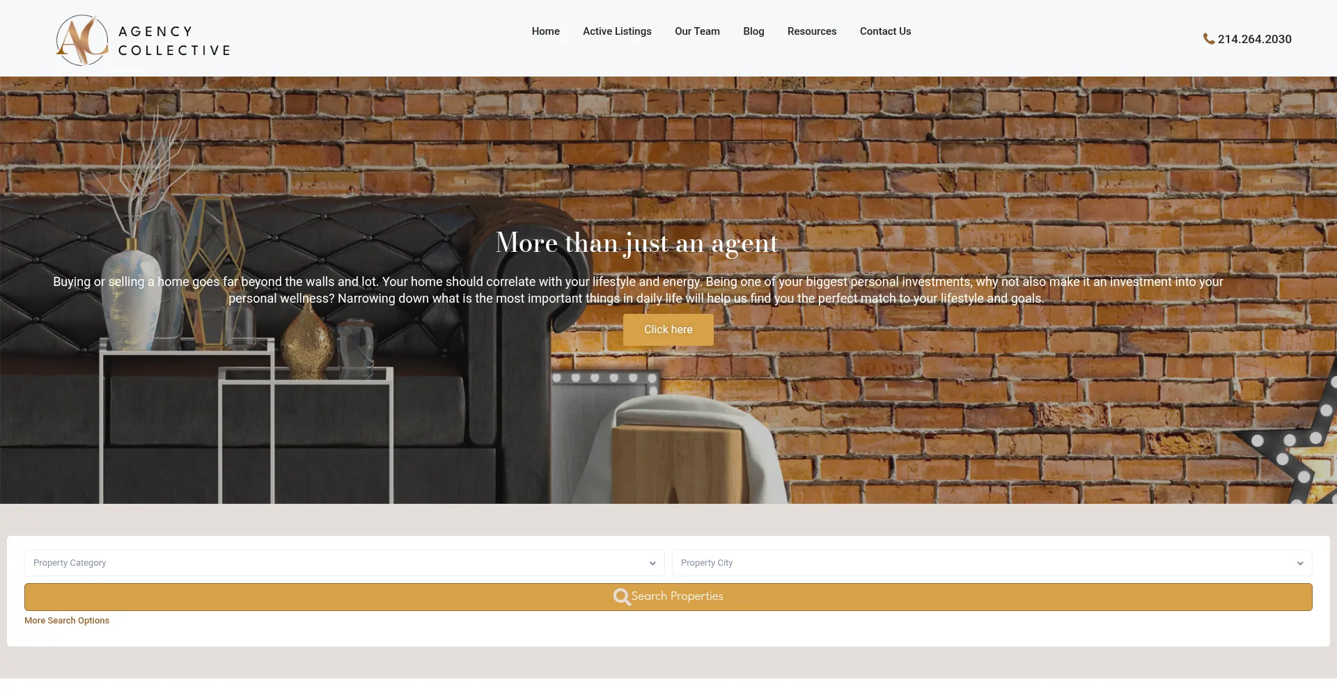 Website screenshot of Theagencycollective.com