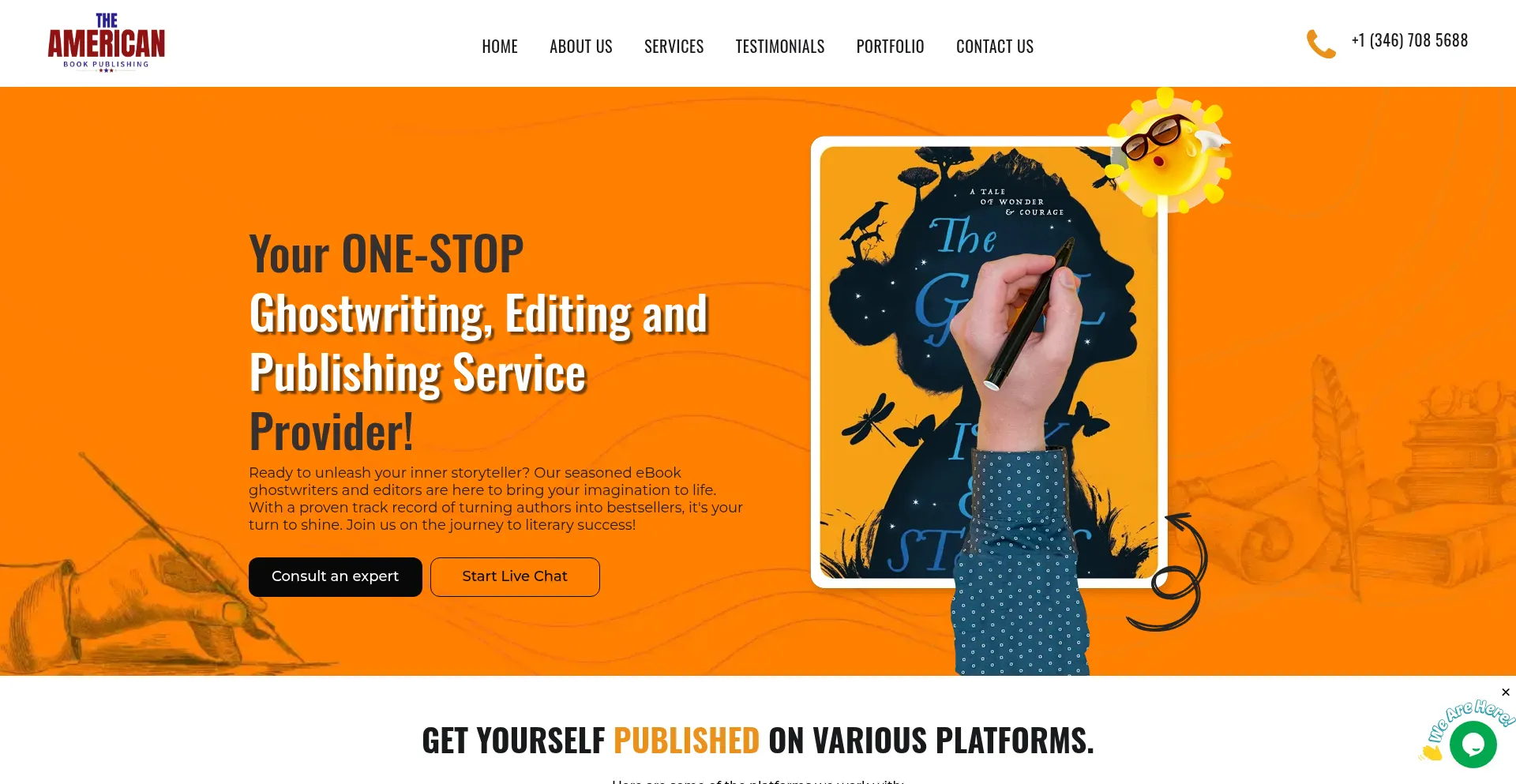 Website screenshot of Theamericanbookpublishing.com