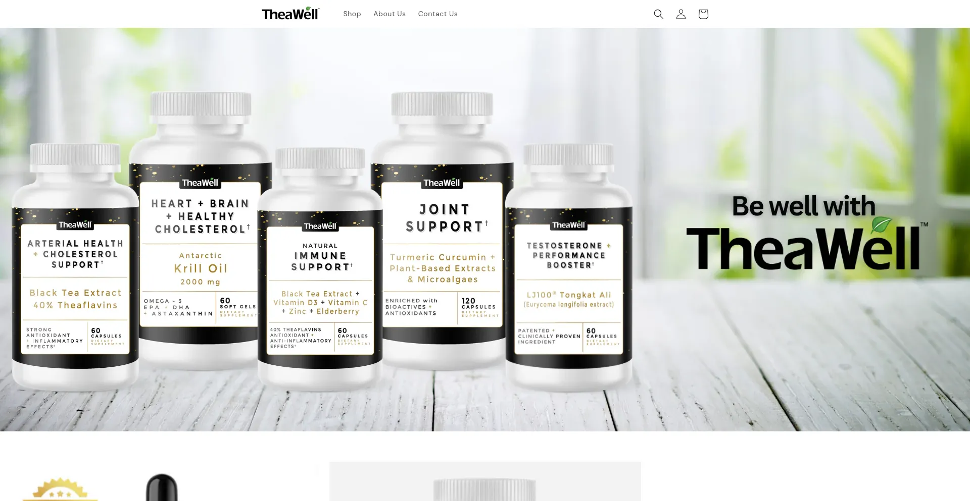 Website screenshot of Theawell.com