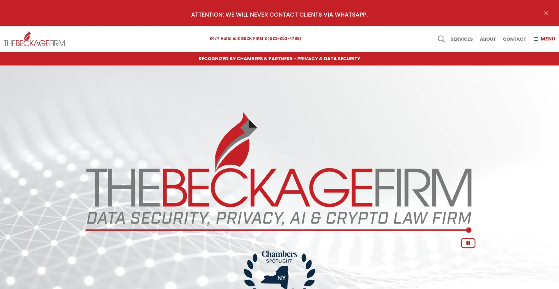 Website screenshot of Thebeckagefirm.com