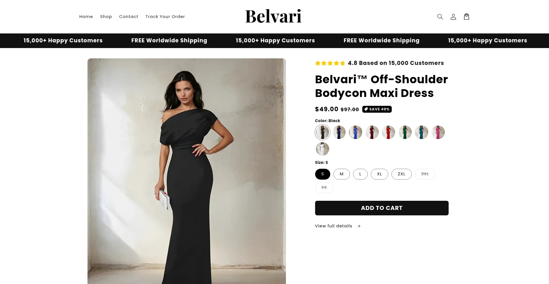 Website screenshot of Thebelvari.com