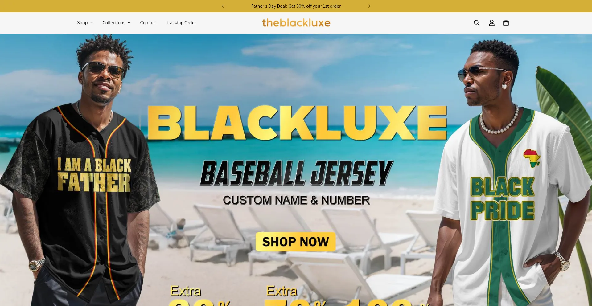 Website screenshot of Theblackluxe.com