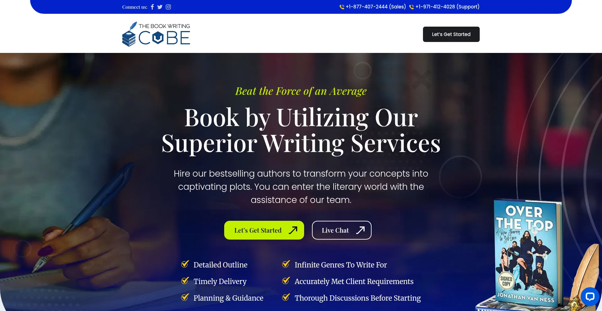 Thebookwritingcube.com Screenshot