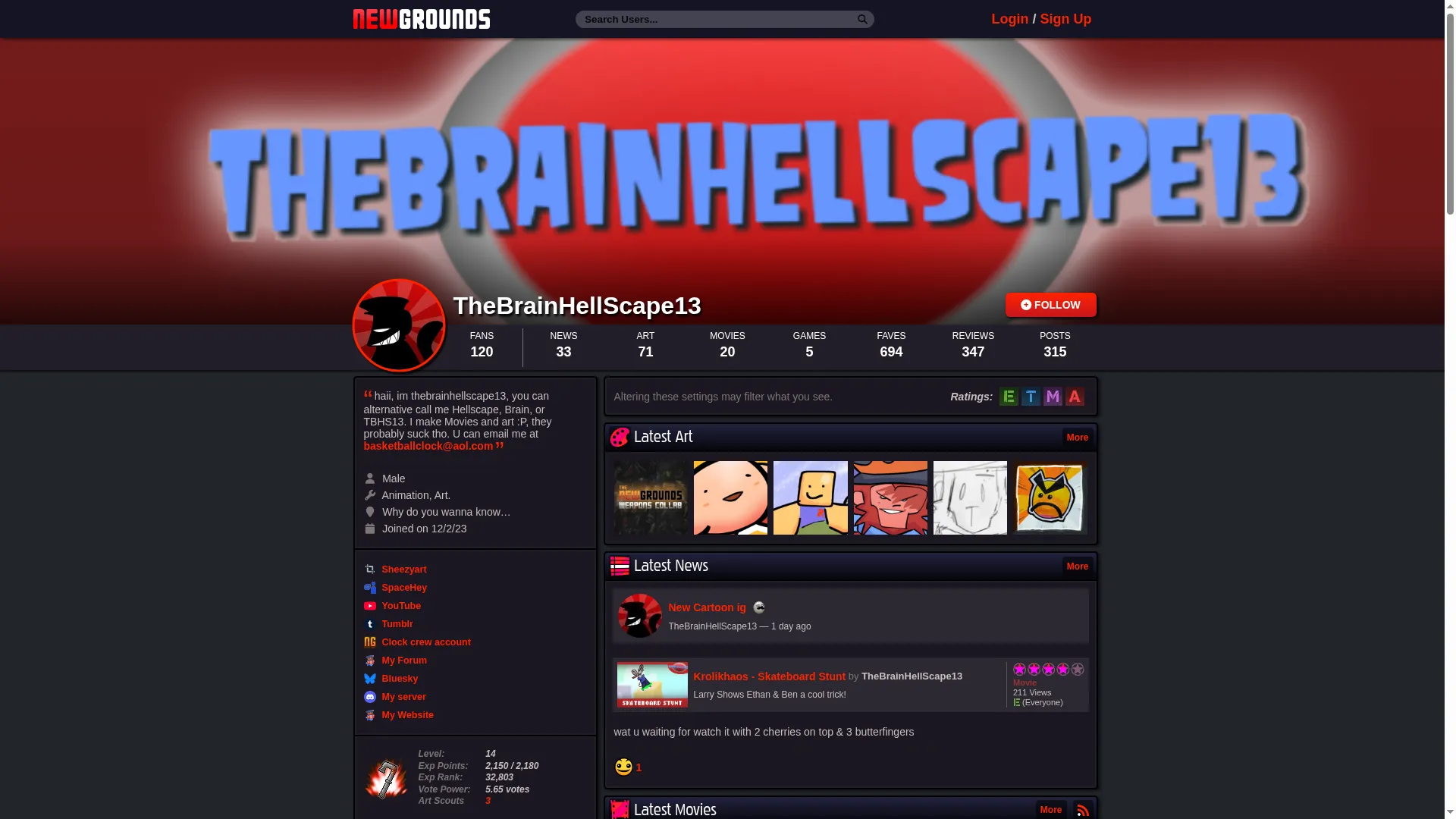 Thebrainhellscape13.newgrounds.com