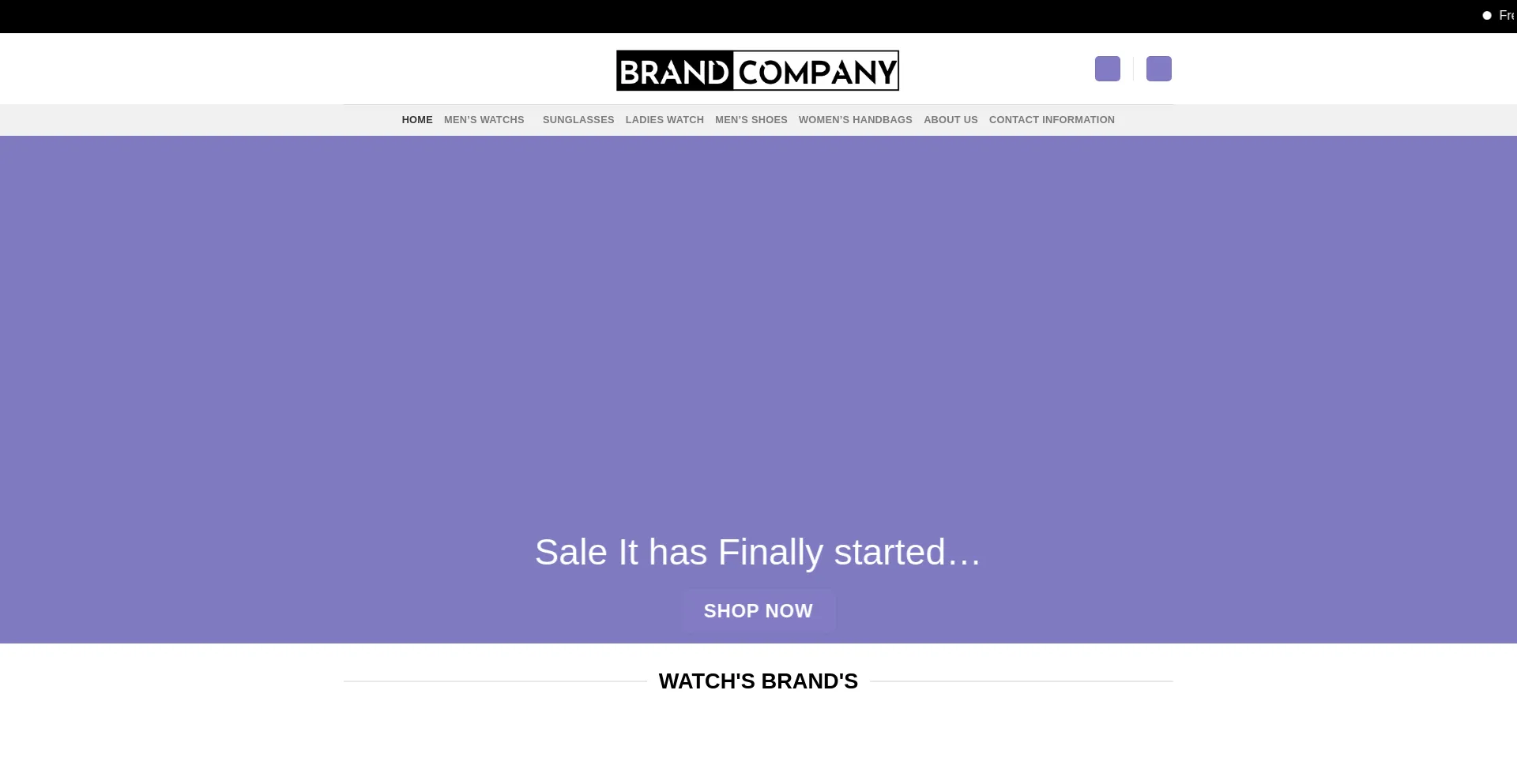Website screenshot of Thebrandcompany.in