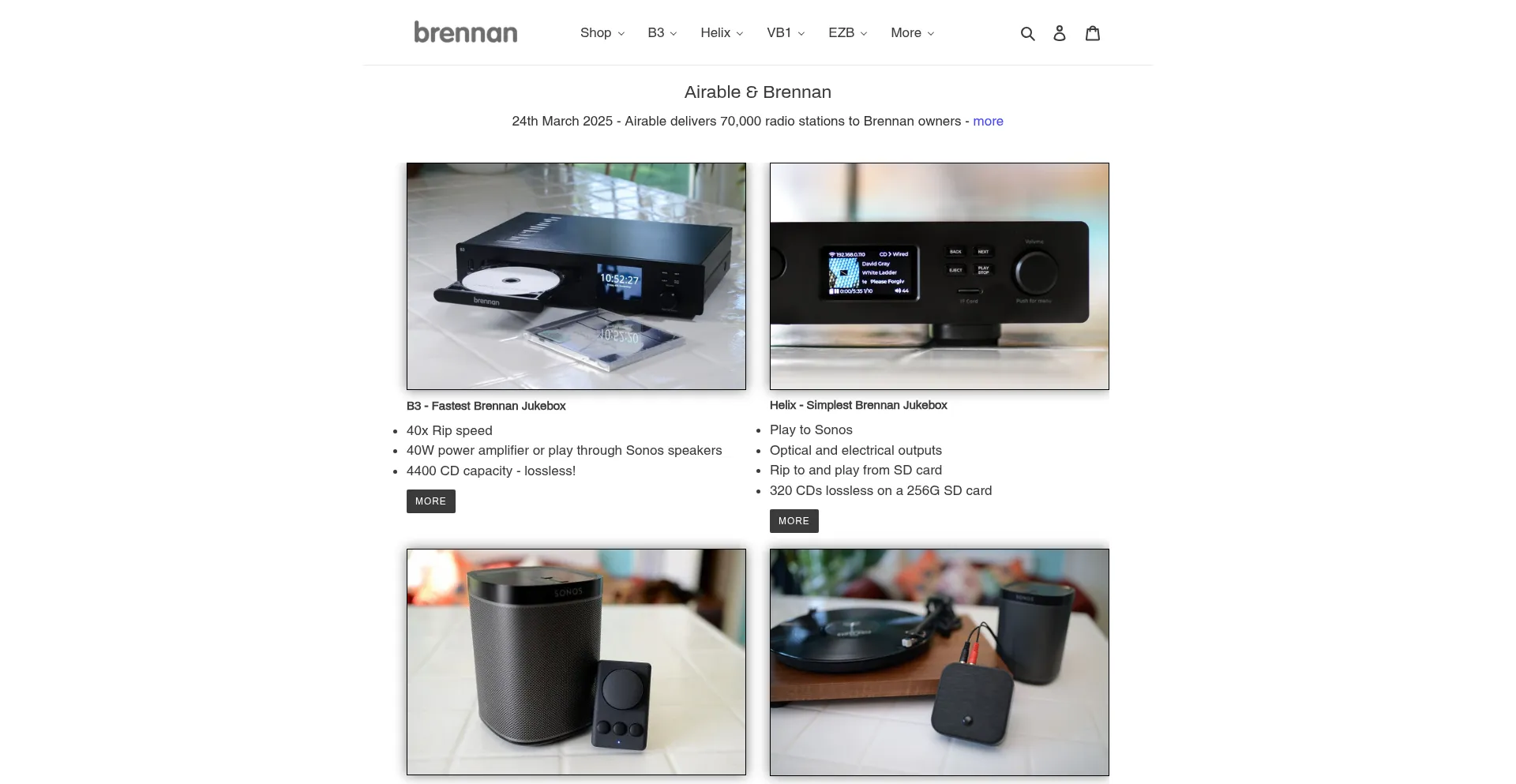 Website screenshot of Thebrennan.com