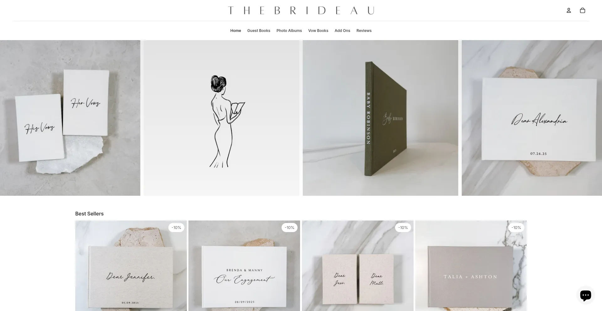 Website screenshot of Thebrideau.com