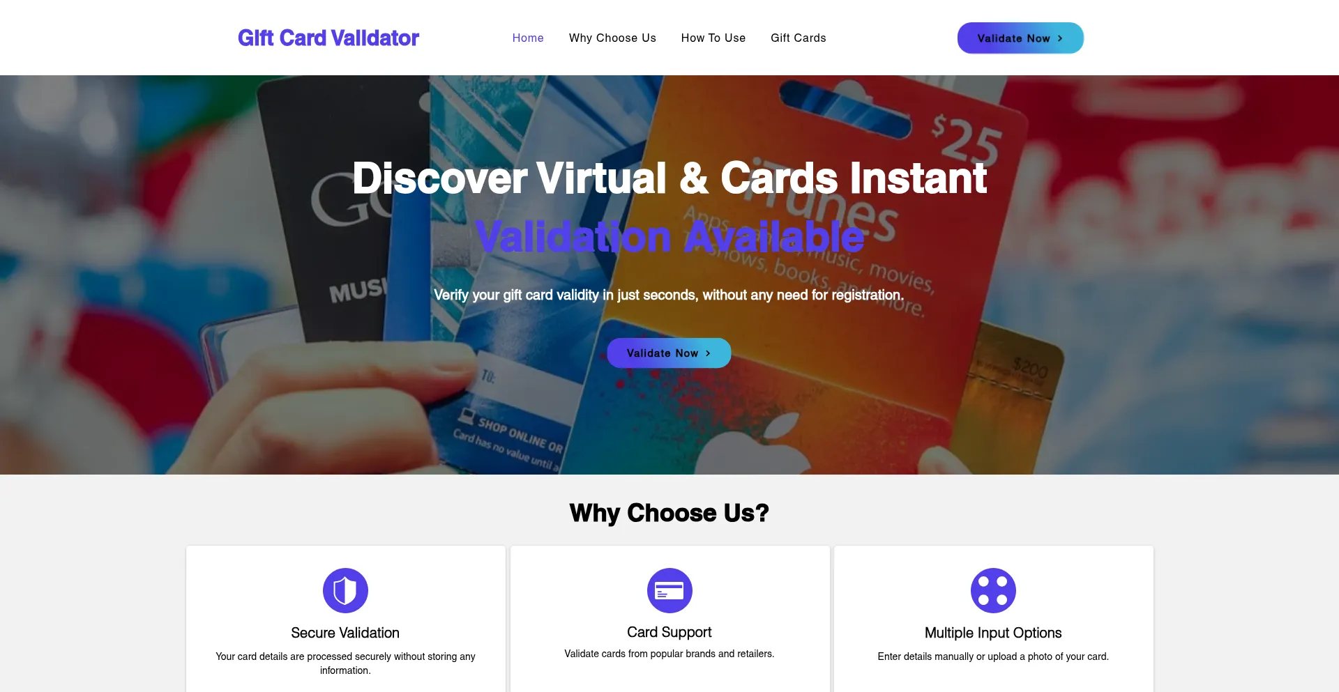 Thecardvalidator.com Screenshot