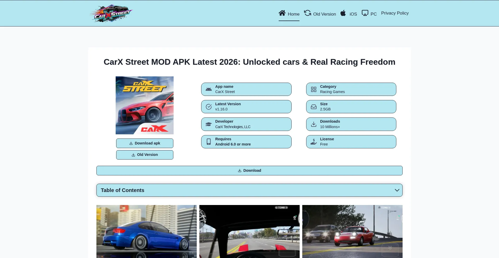 Thecarxstreetsapk.com