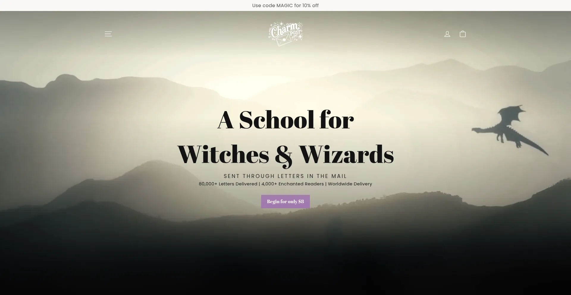 Website screenshot of Thecharmpost.com