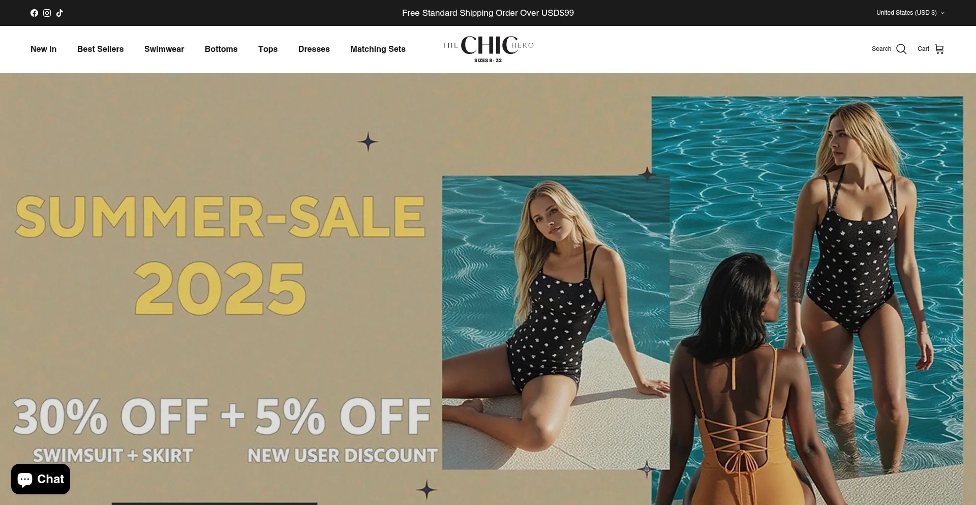 Website screenshot of Thechichero.com