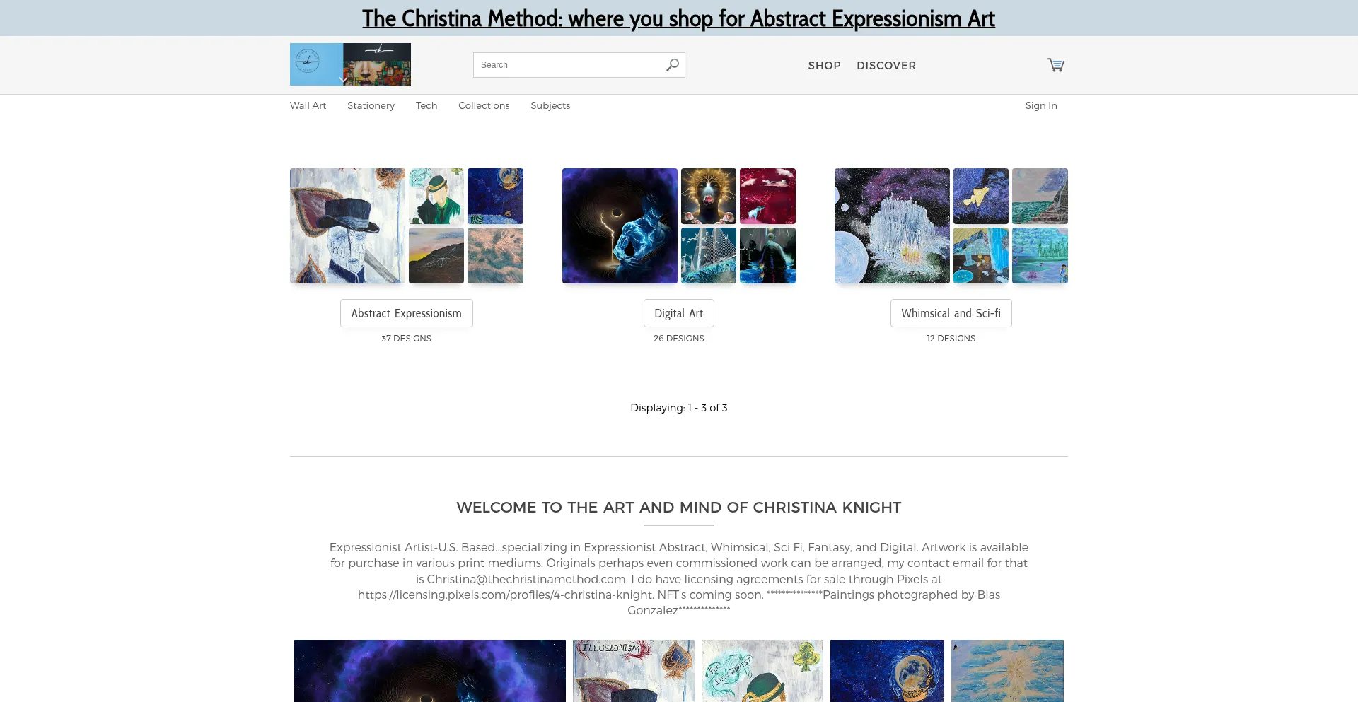 Website screenshot of Thechristinamethod.com