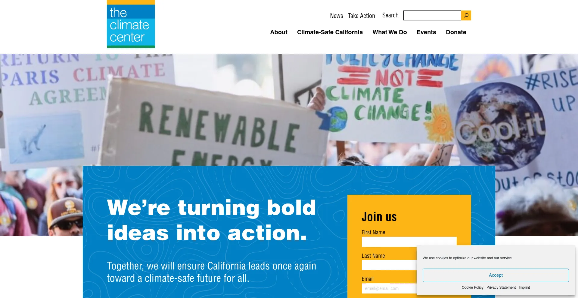 Theclimatecenter.org Screenshot