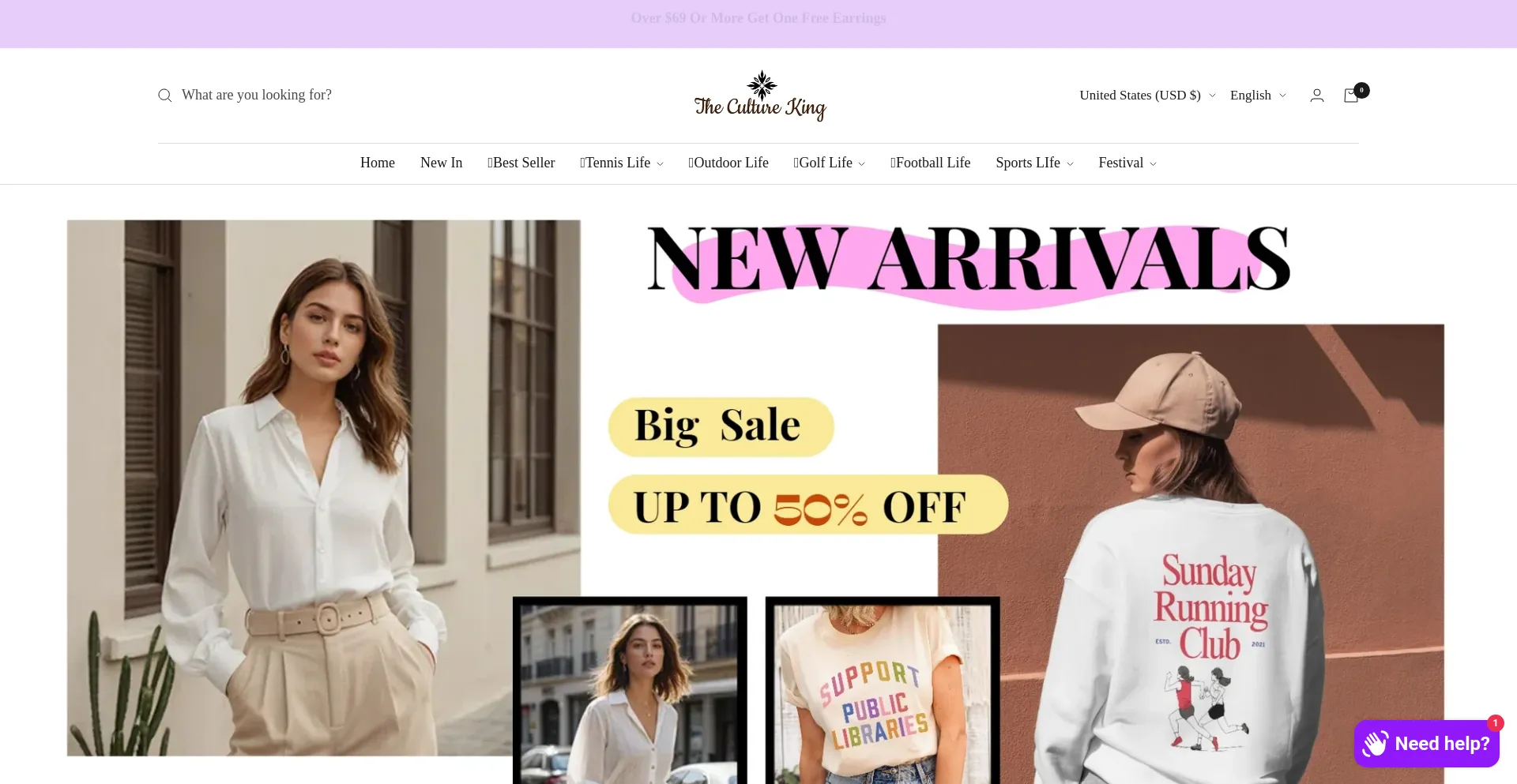 Website screenshot of Thecultureking.com
