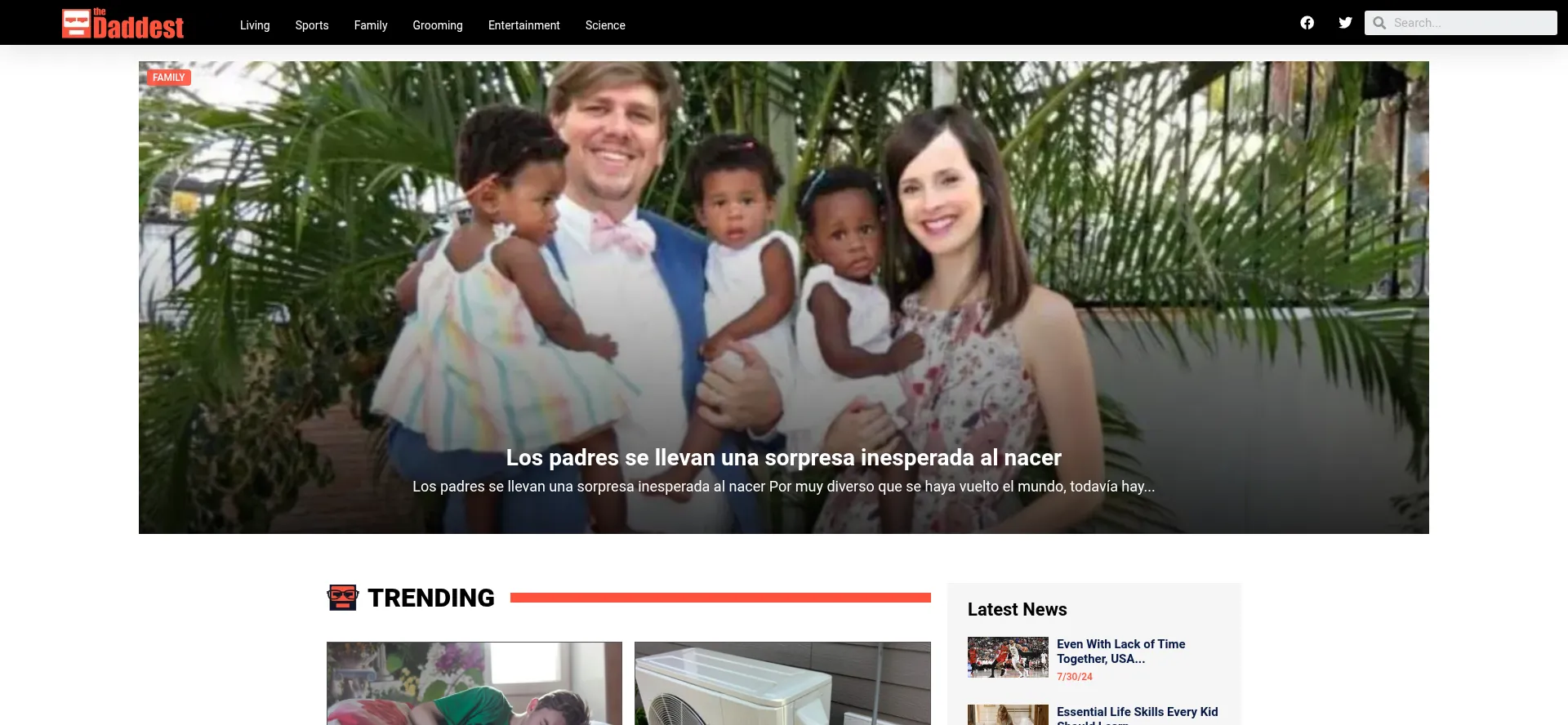 Website screenshot of Thedaddest.com