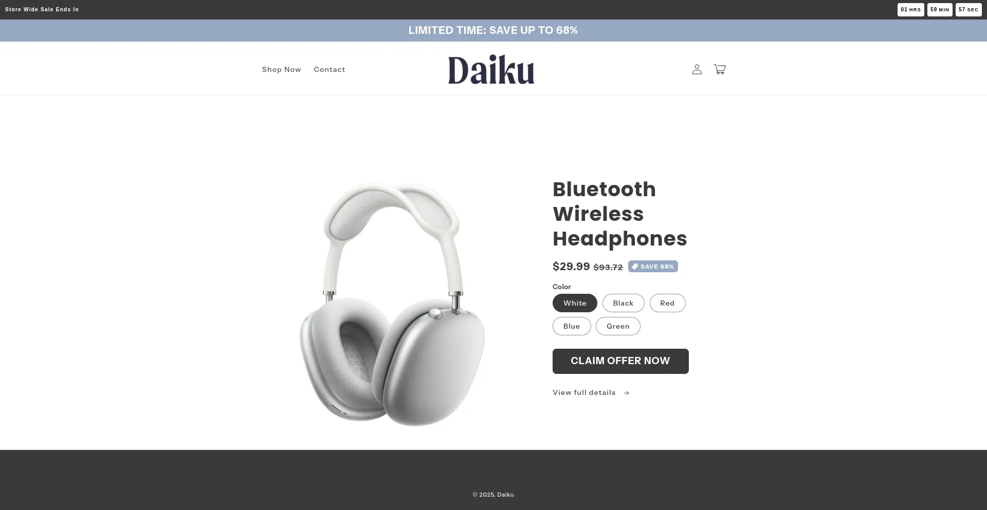 Website screenshot of Thedaiku.com