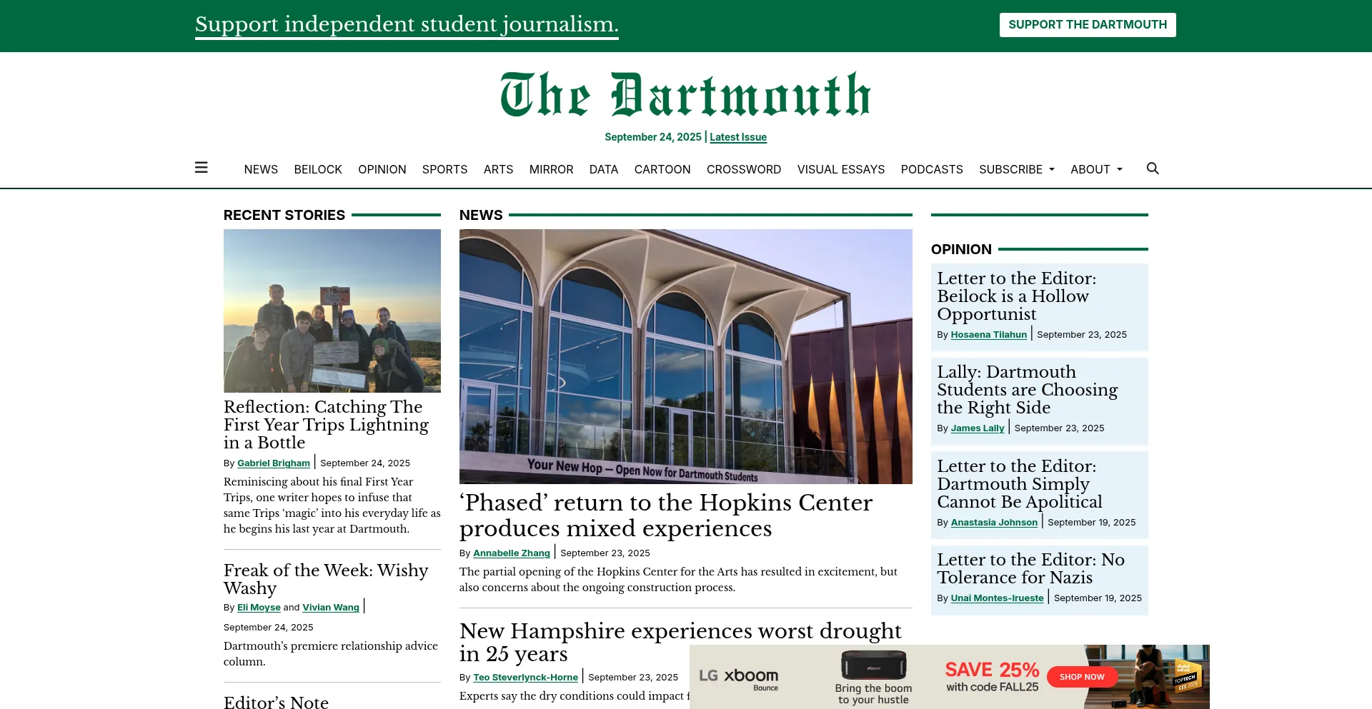 Thedartmouth.com Screenshot