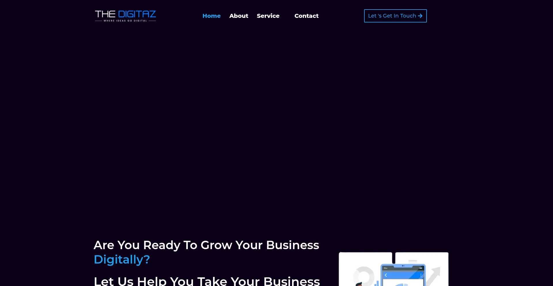Website screenshot of Thedigitaz.com