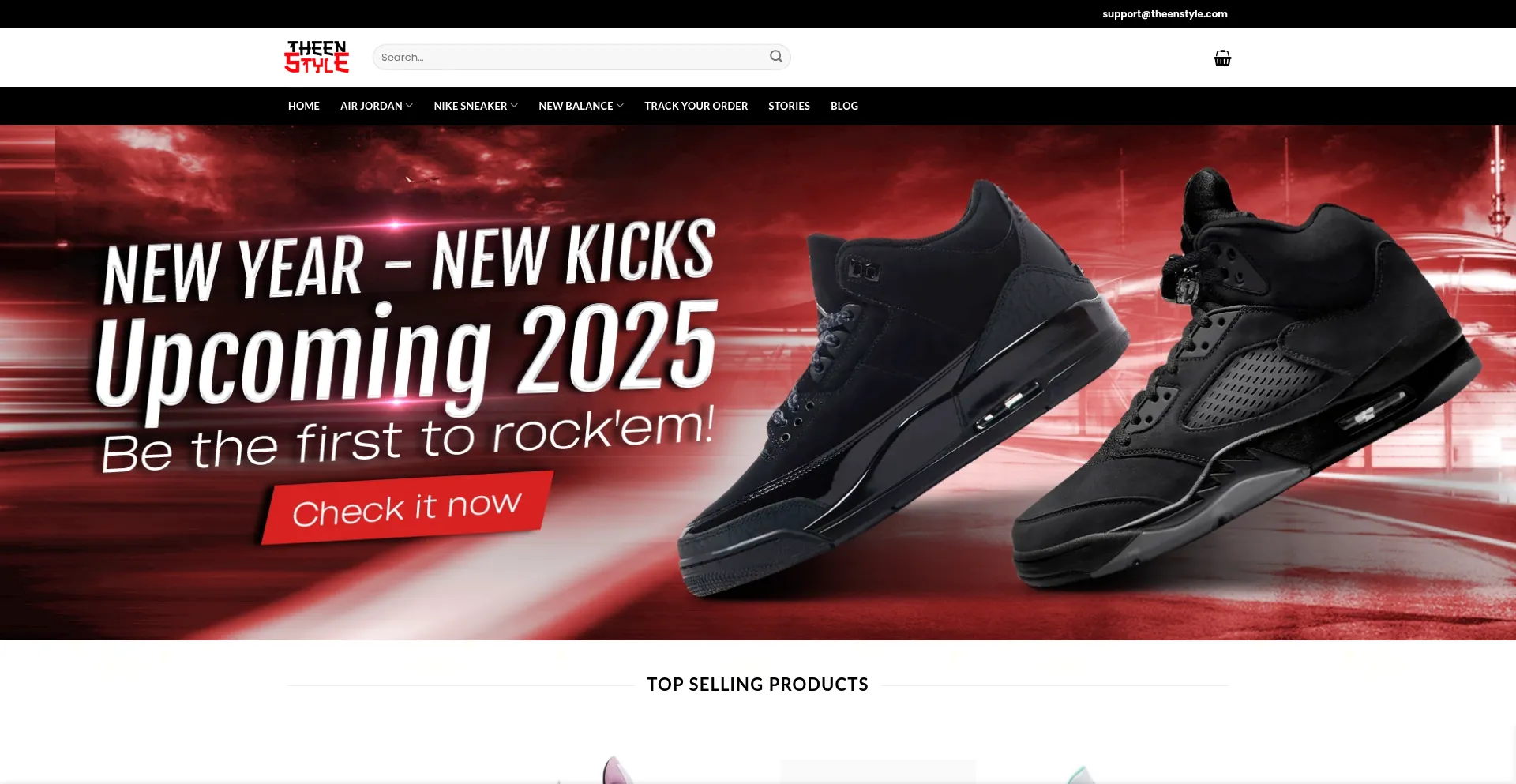 Website screenshot of Theenstyle.com