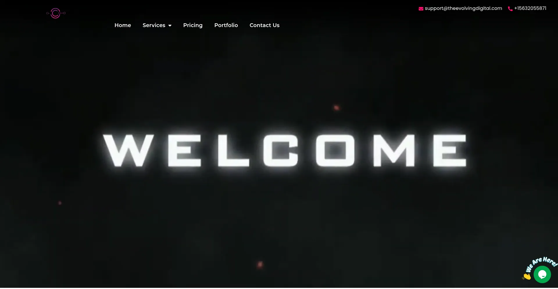 Website screenshot of Theevolvingdigital.com