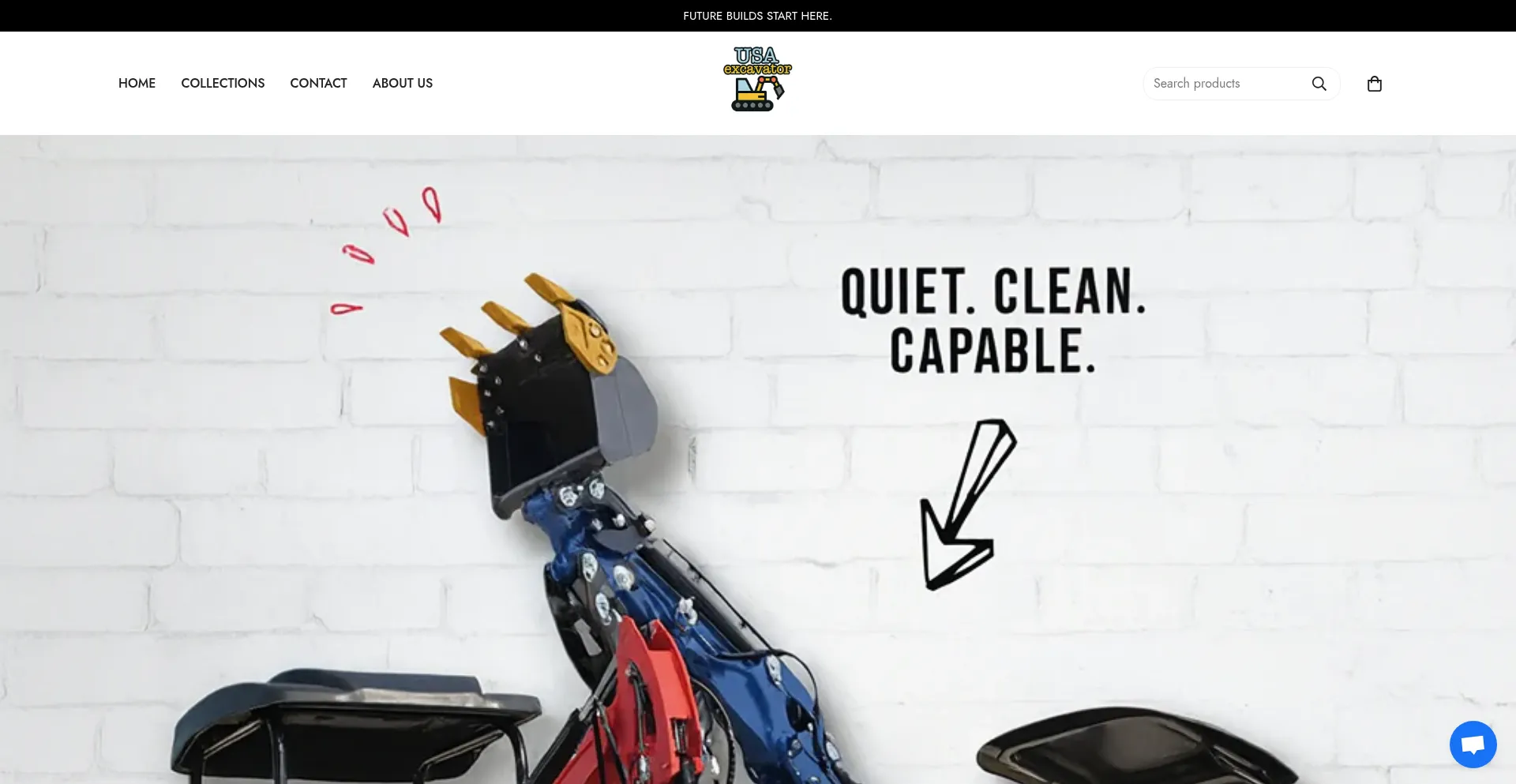 Website screenshot of Theexcavatorusa.shop