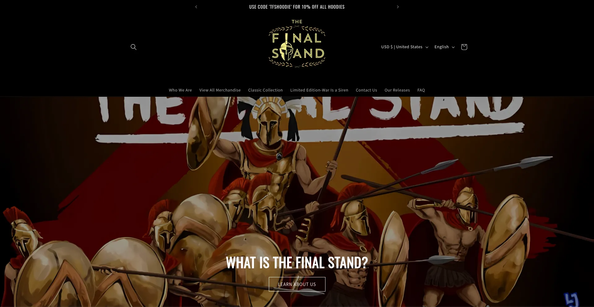 Website screenshot of Thefinalstandmusical.com