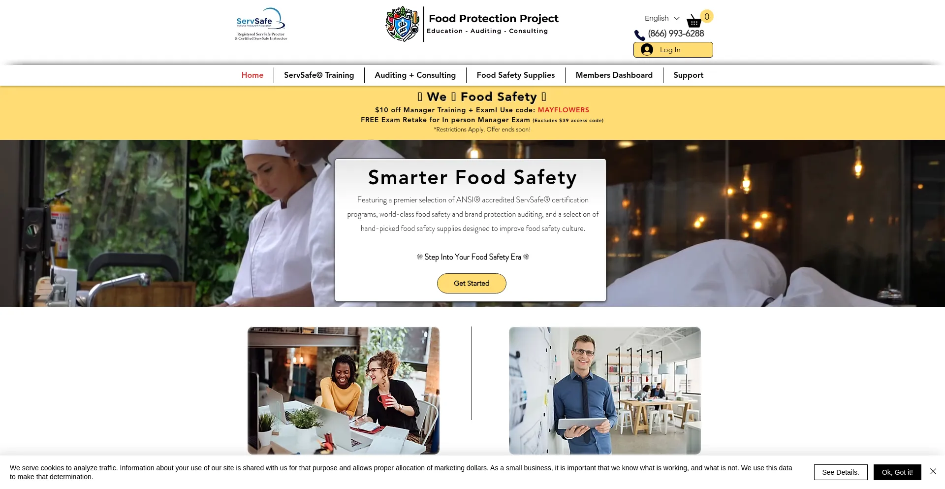 Website screenshot of Thefoodprotectionproject.com