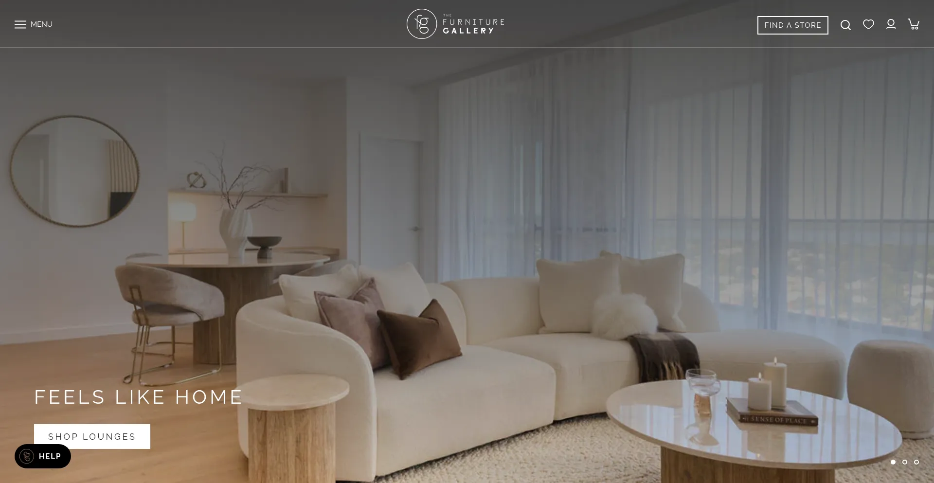 Website screenshot of Thefurnituregallery.com.au