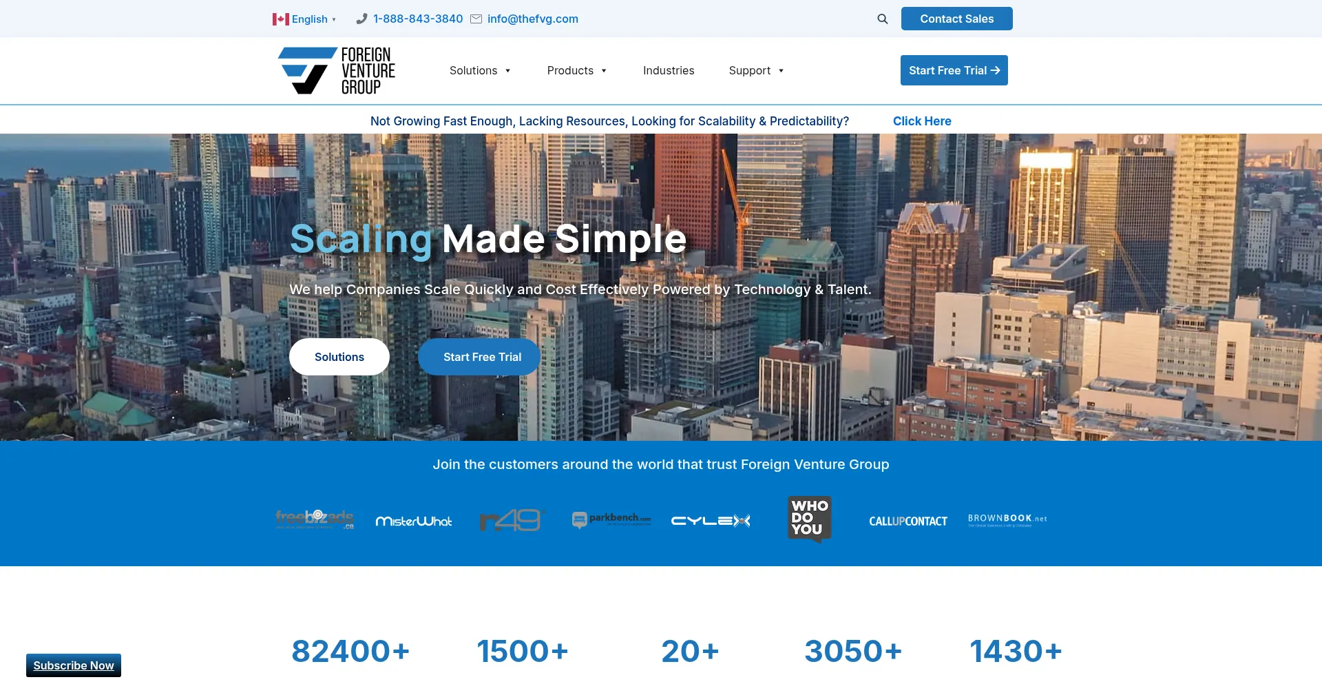 Website screenshot of Thefvg.com