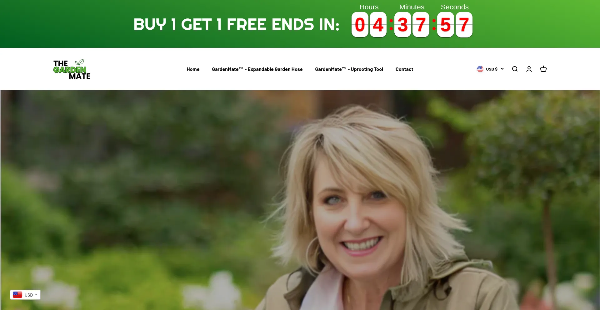 Website screenshot of Thegardenmate.com