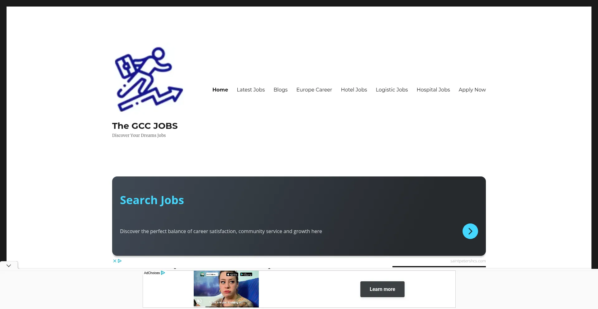Website screenshot of Thegccjob.com