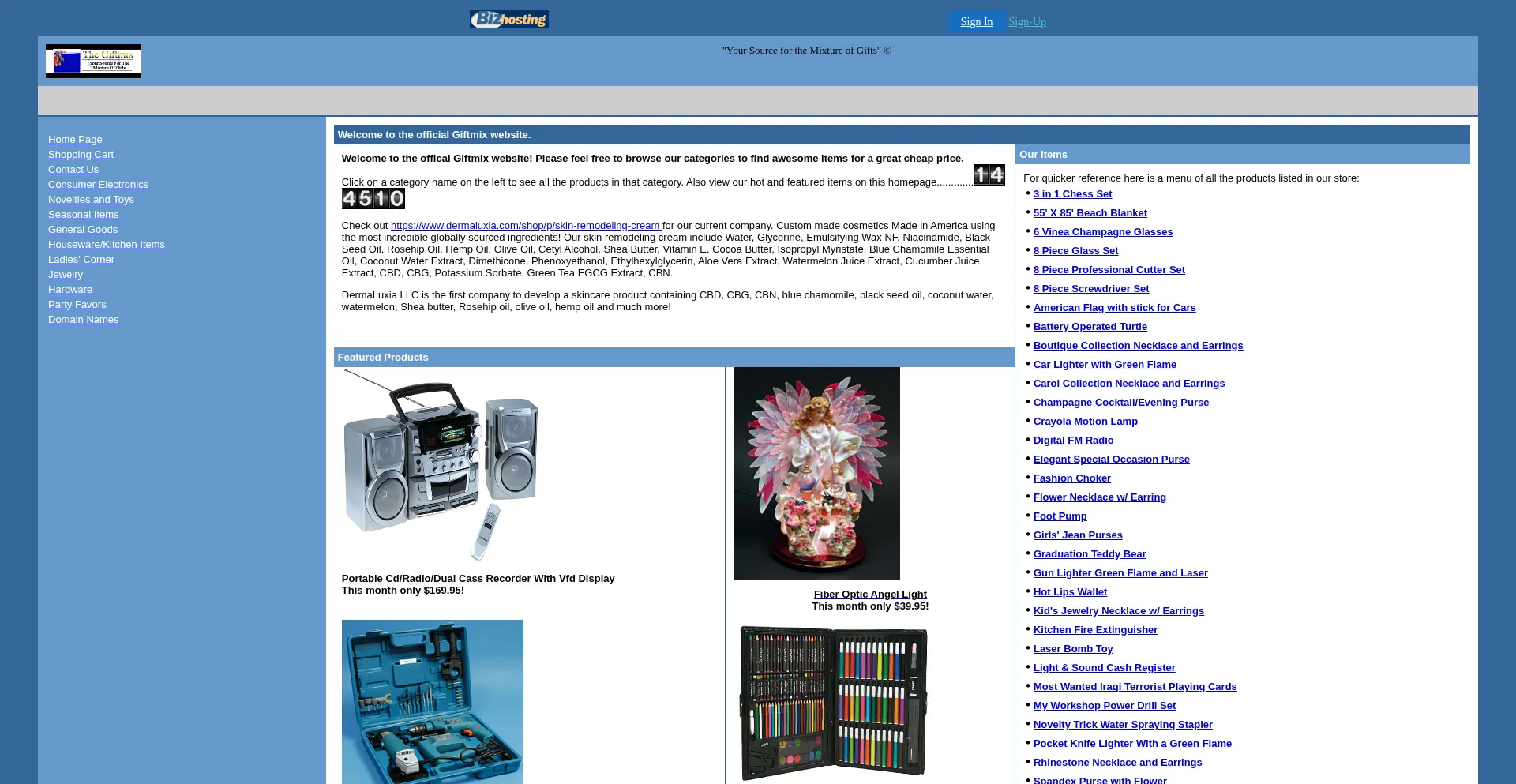 Thegiftmix.com Screenshot