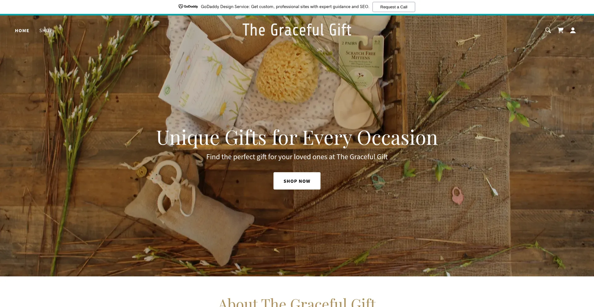 Website screenshot of Thegracefulgift.com