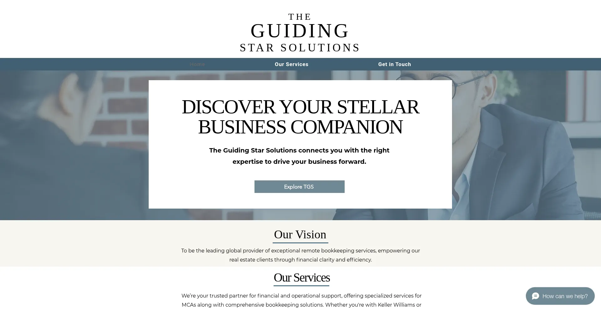 Website screenshot of Theguidingstarllc.com