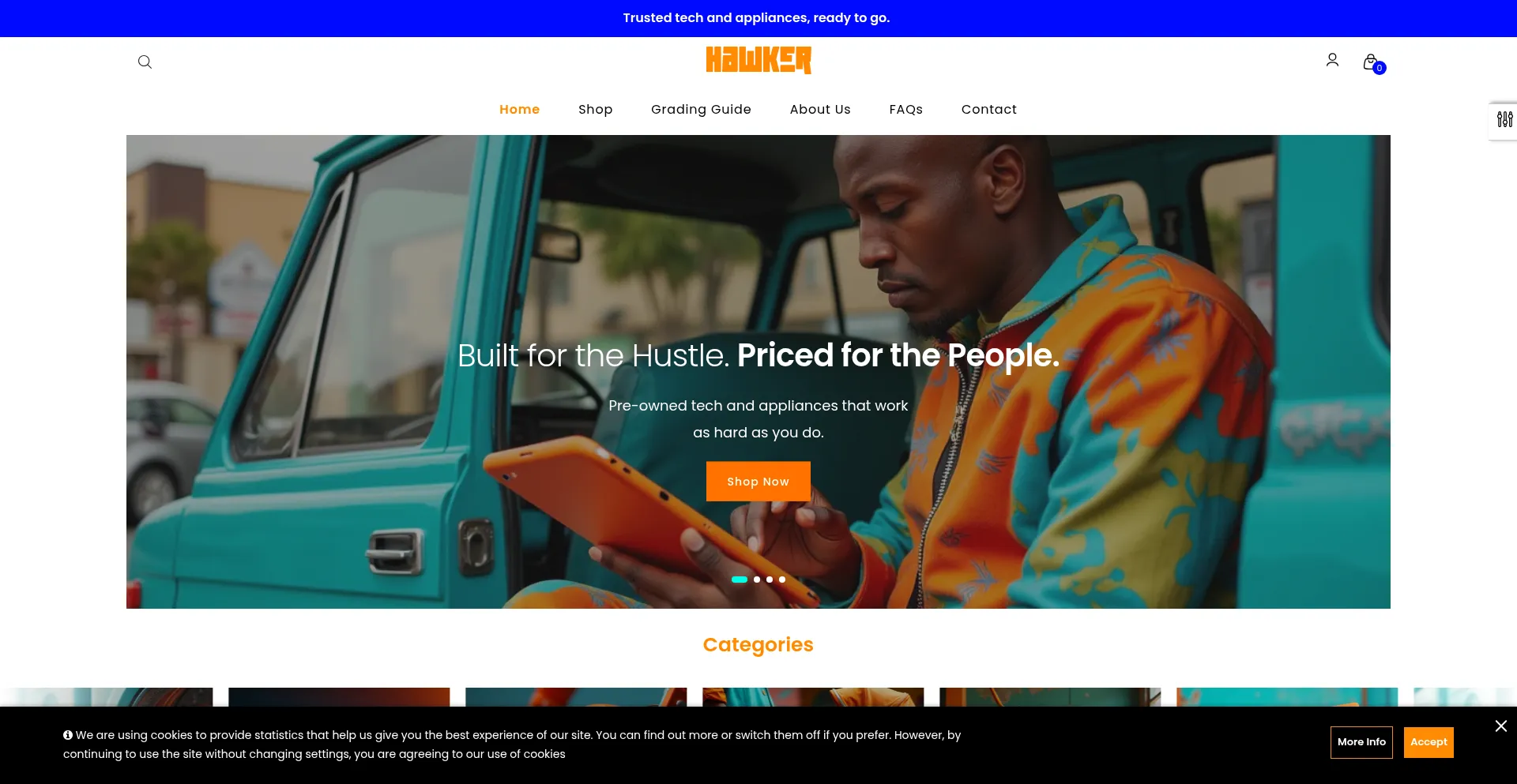 Thehawker.co.za Screenshot