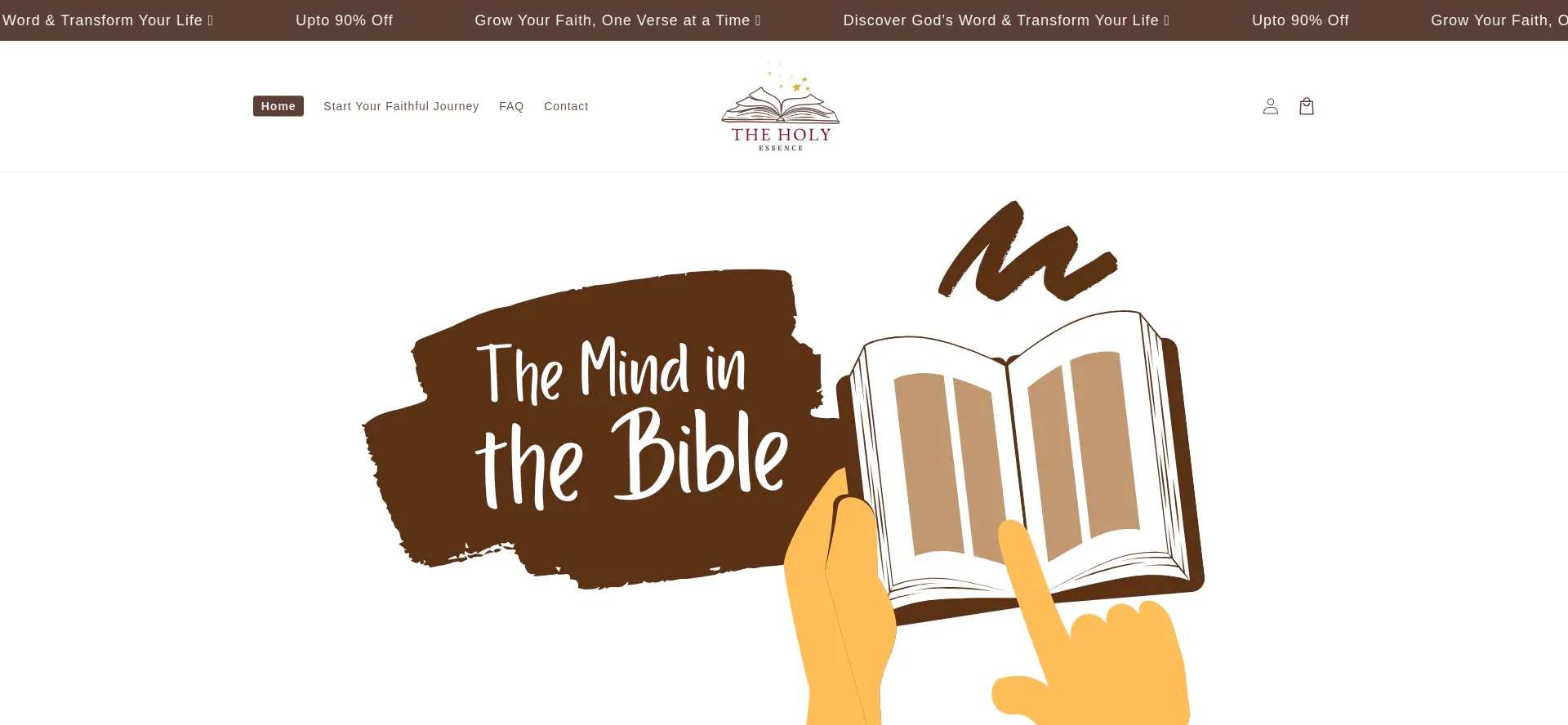 Website screenshot of Theholyessence.com