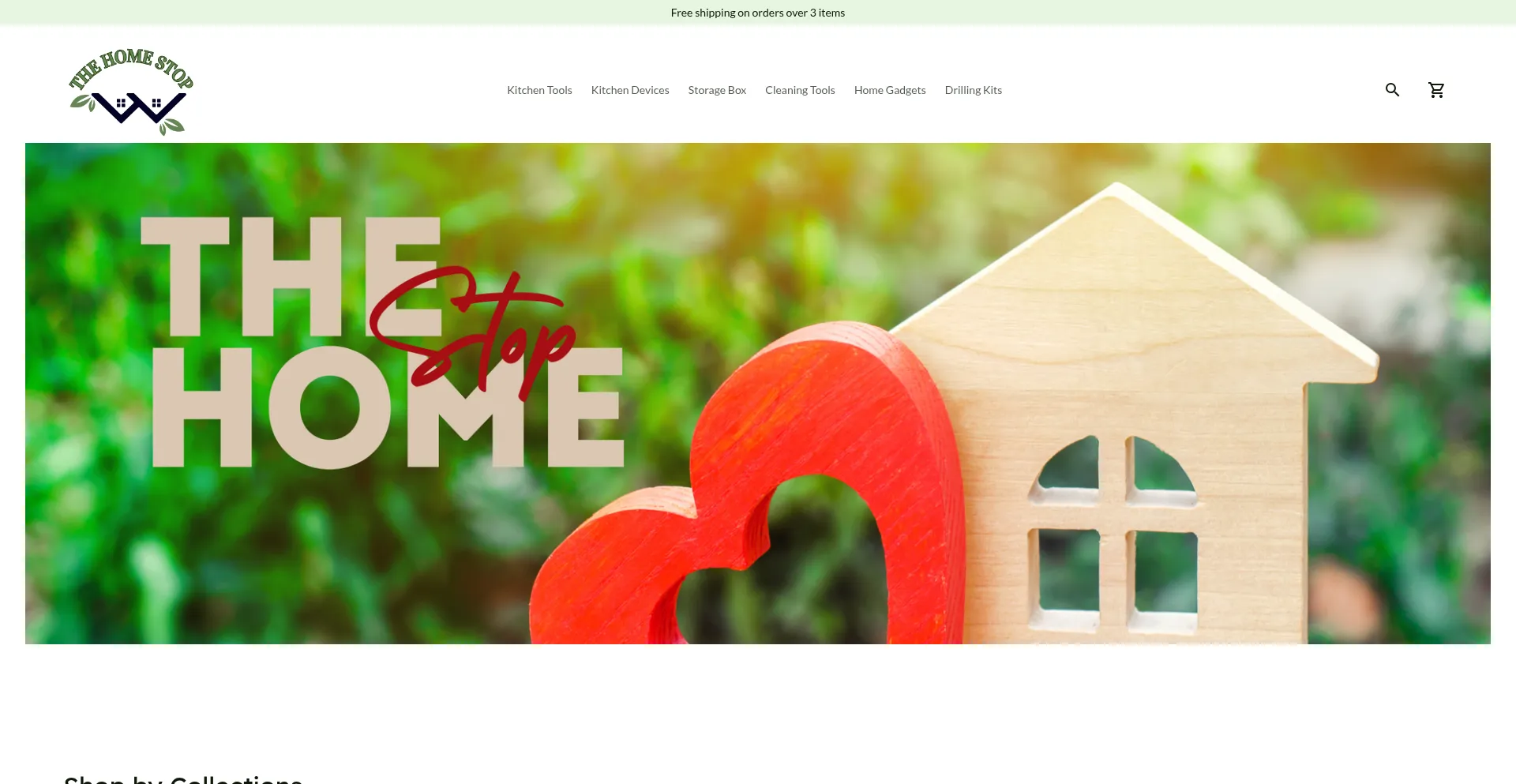 Website screenshot of Thehomestop.co