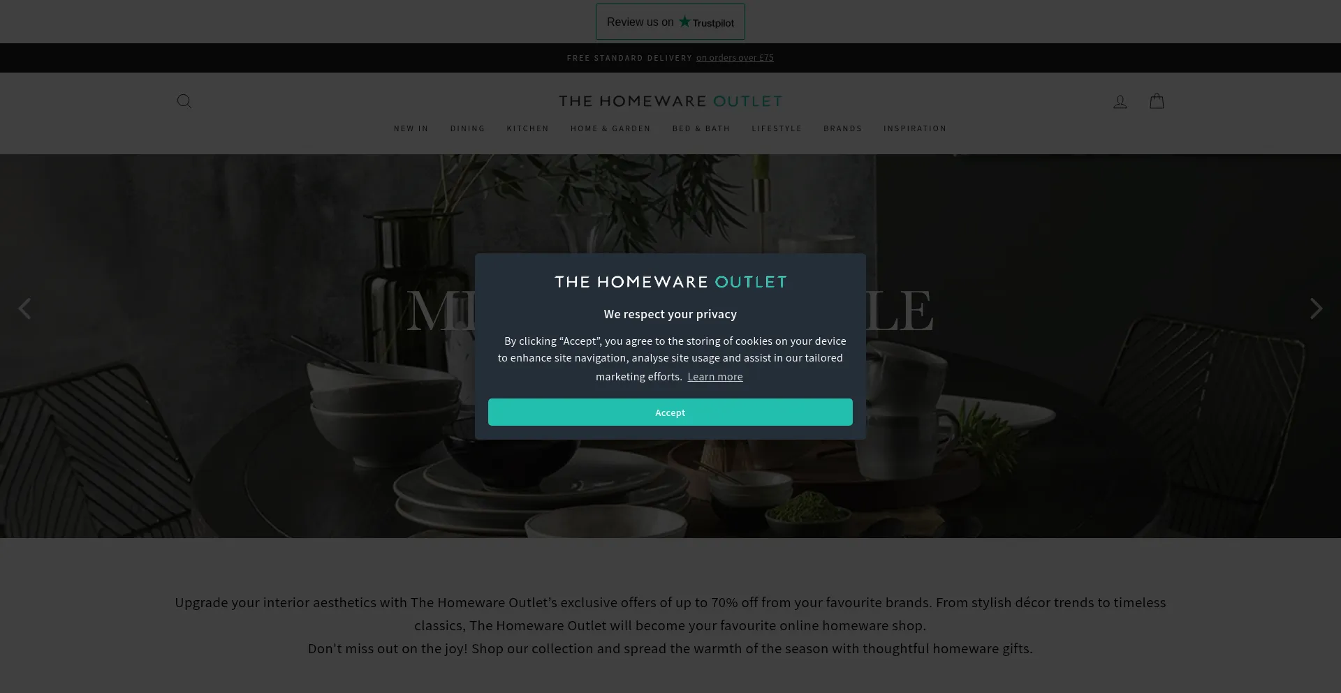 Thehomewareoutlet.com Screenshot