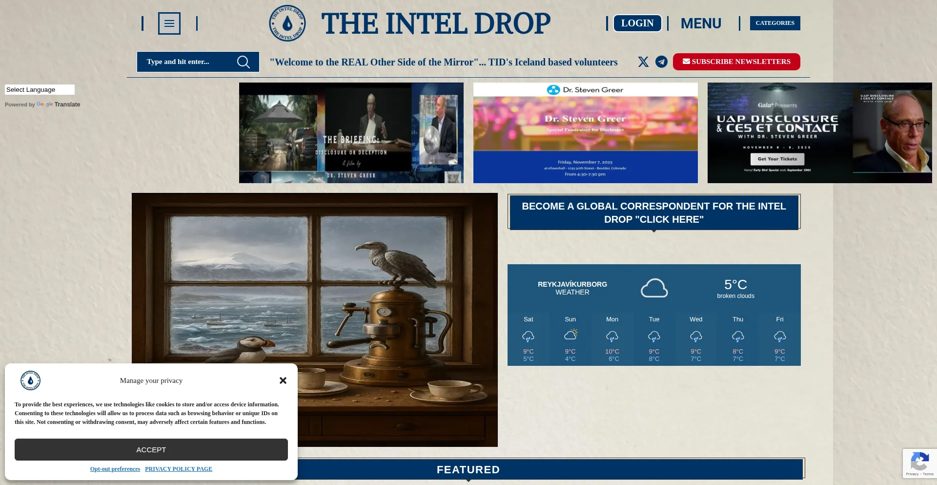 Theinteldrop.org Screenshot