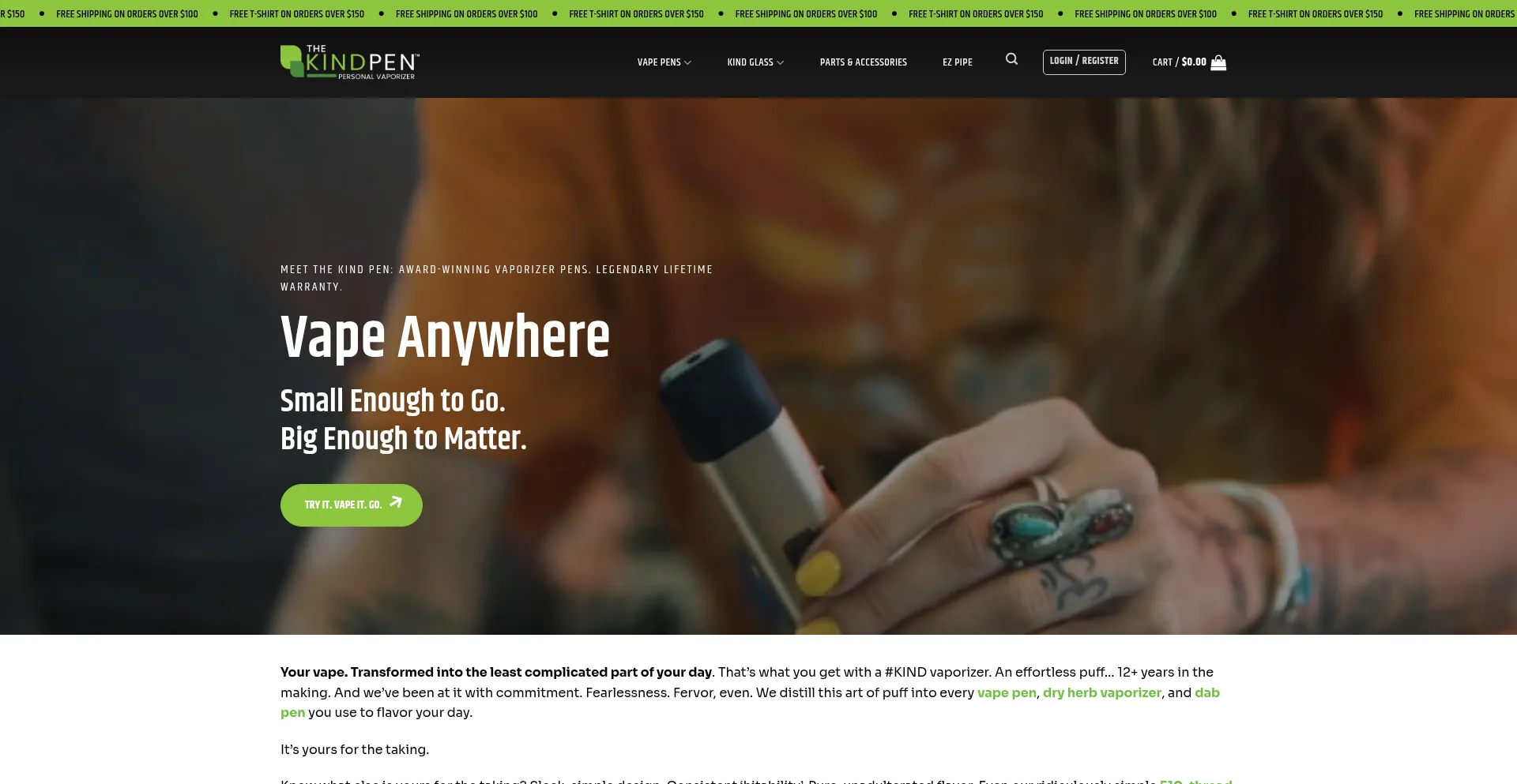 Thekindpen.com Screenshot