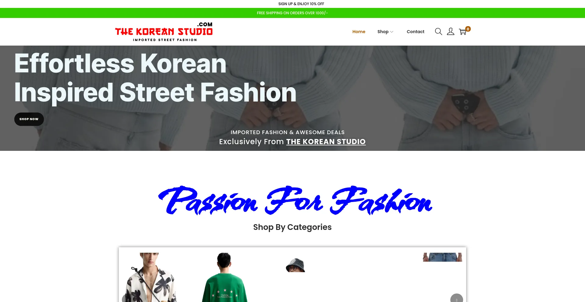 Website screenshot of Thekoreanstudio.com