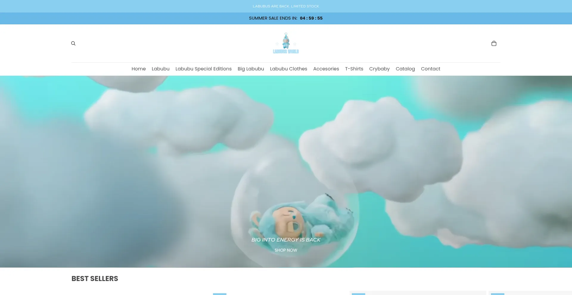 Website screenshot of Thelabubusworld.com