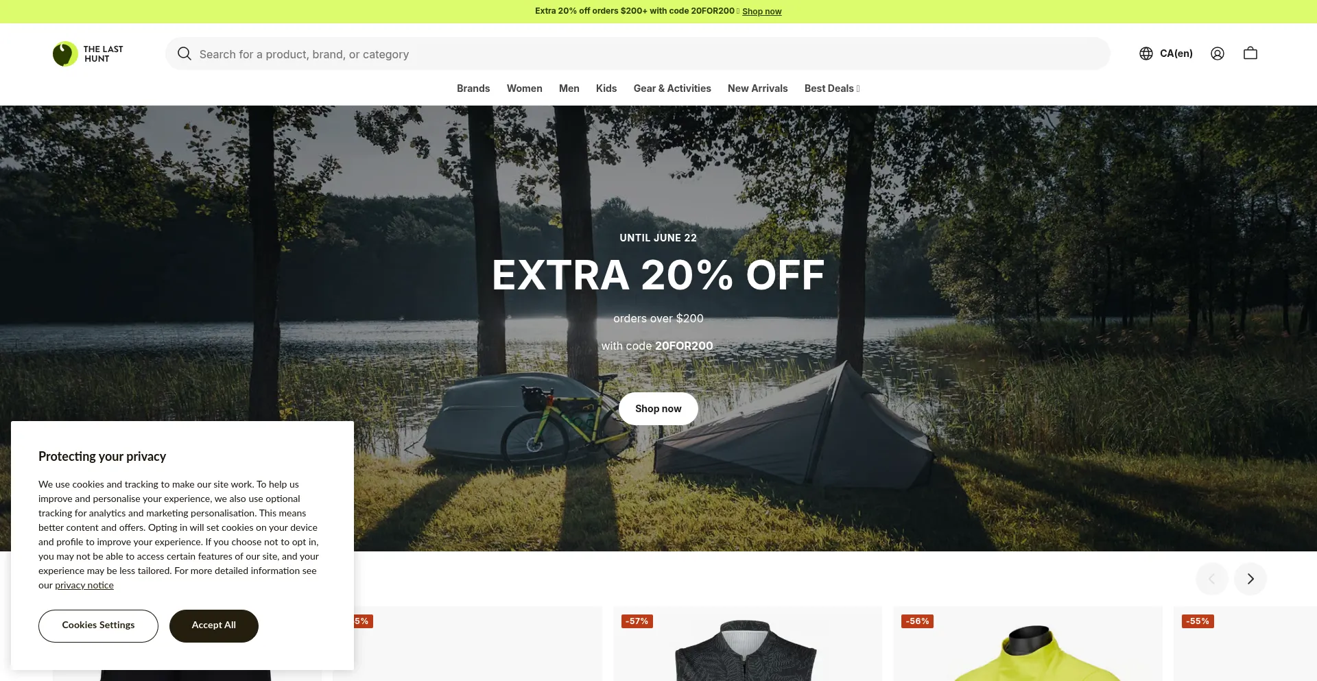Website screenshot of Thelasthunt.com