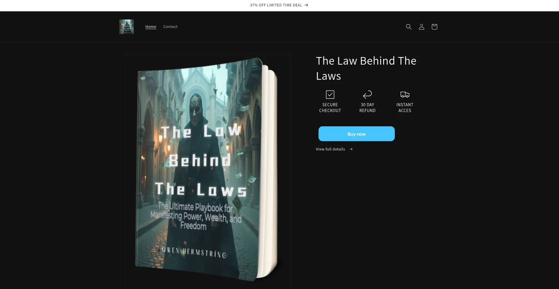 Website screenshot of Thelawbehindthelaws.com