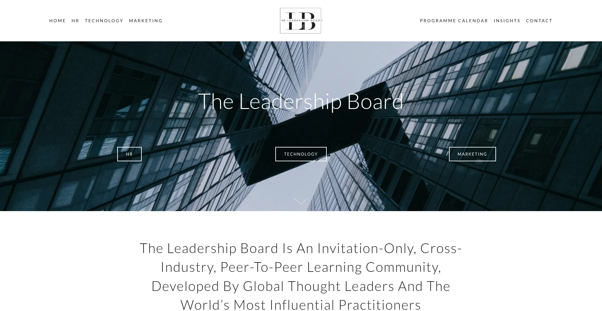 Website screenshot of Theleadershipboard.com