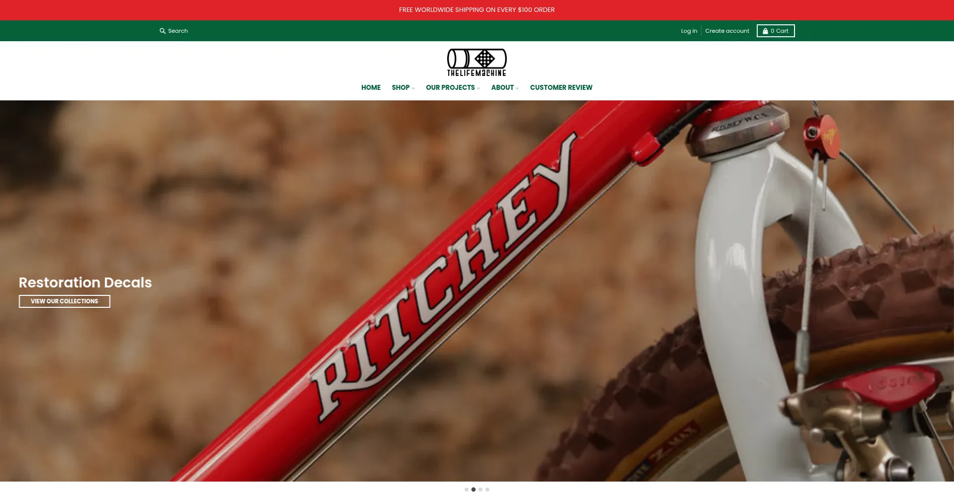 Website screenshot of Thelifemachine.com