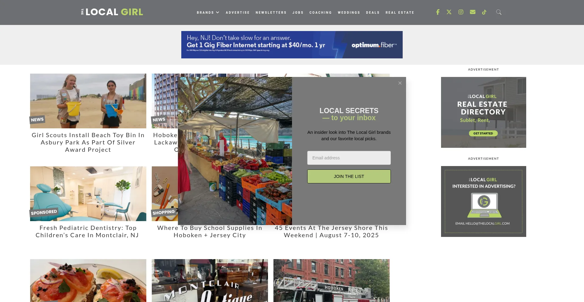 Website screenshot of Thelocalgirl.com
