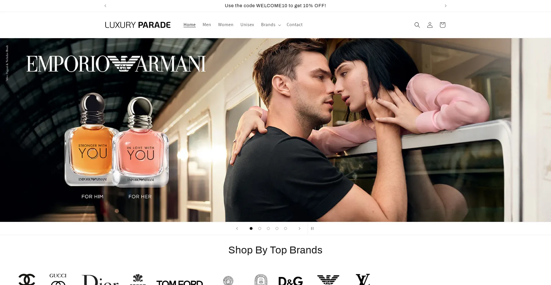 Website screenshot of Theluxuryparade.in
