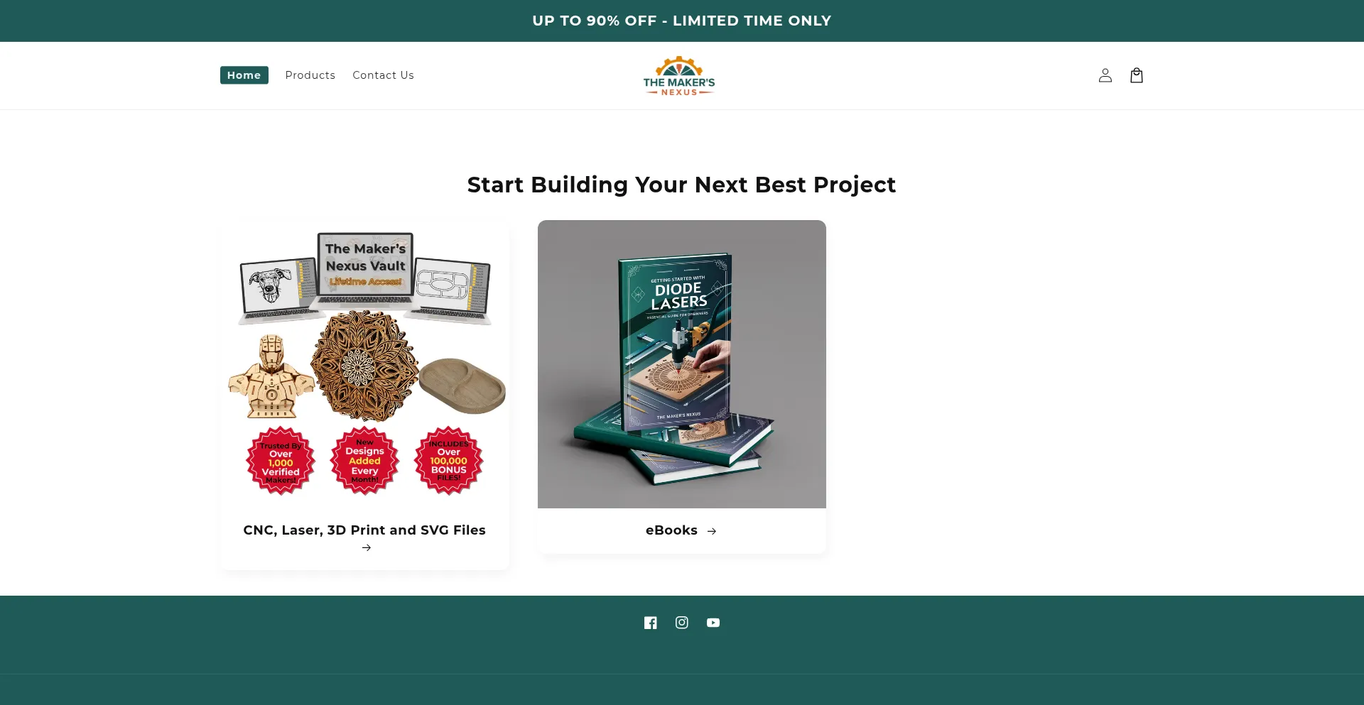 Website screenshot of Themakersnexus.com