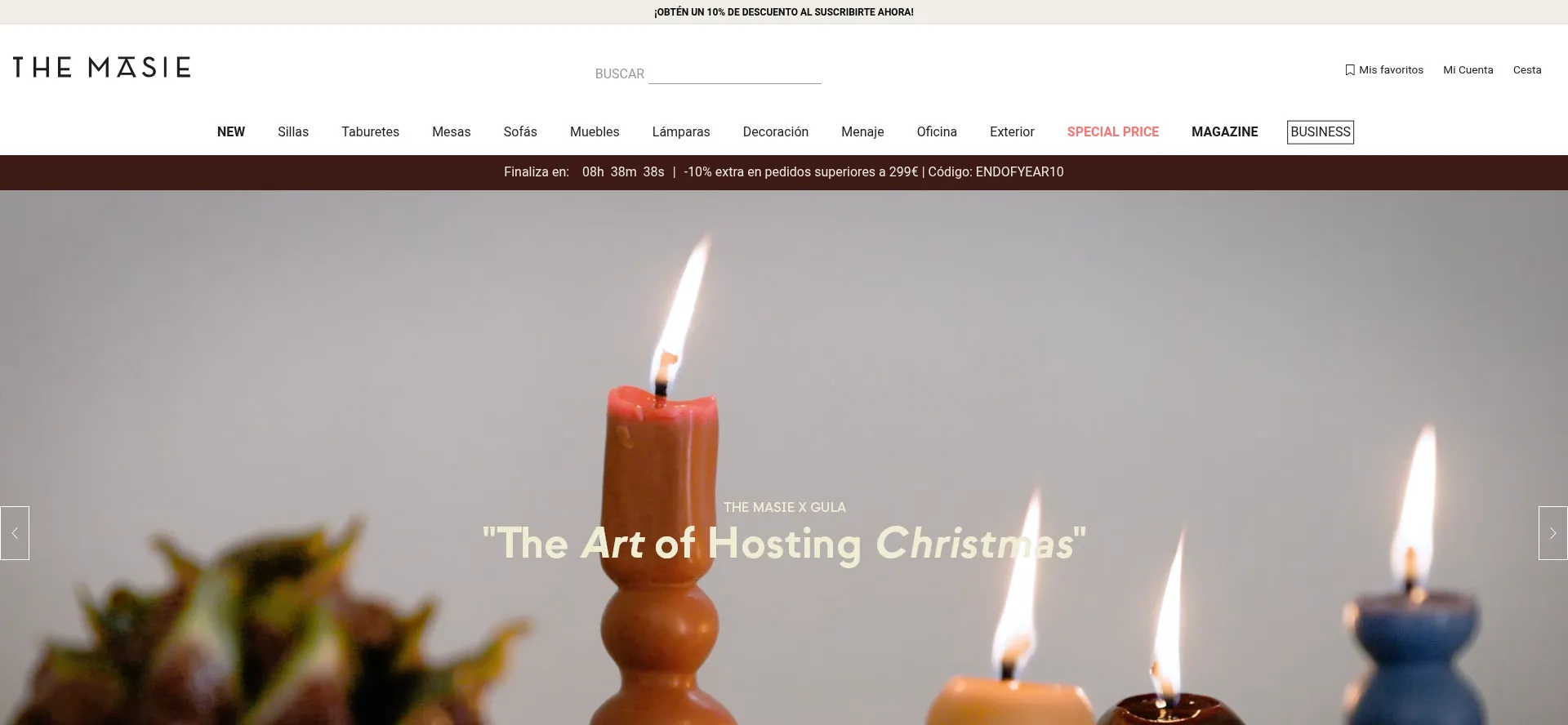 Website screenshot of Themasie.com